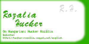 rozalia hucker business card